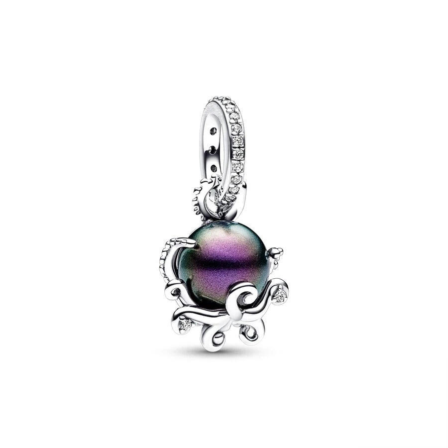 Blue Marine Organism Series Charm Jewelry Fit Original 925 Sterling Silver