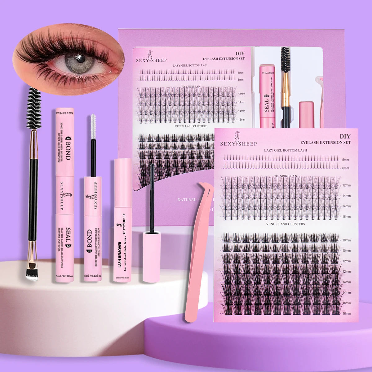 Eyelashes Extensions Individual Lashes Cluster Natural Segmented