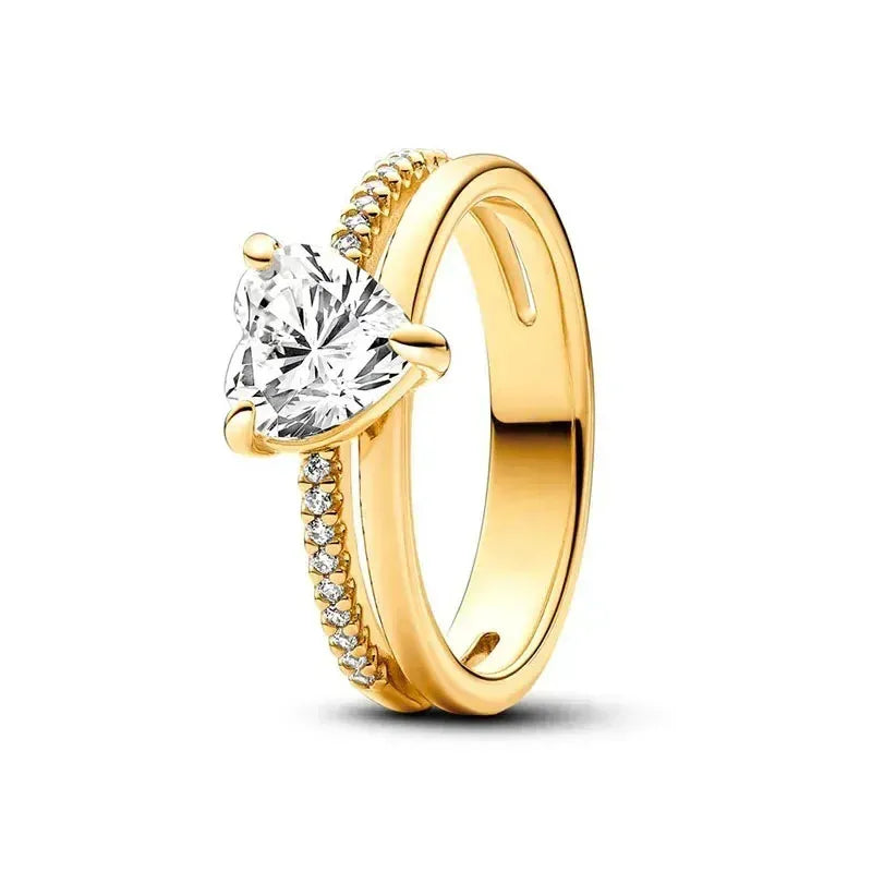 Exquisite Gold 925 Sterling Silver Ring Exquisite Charm