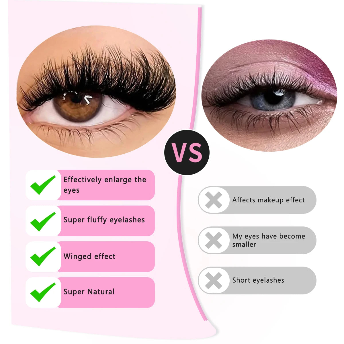 Eyelashes Extensions Individual Lashes Cluster Natural Segmented
