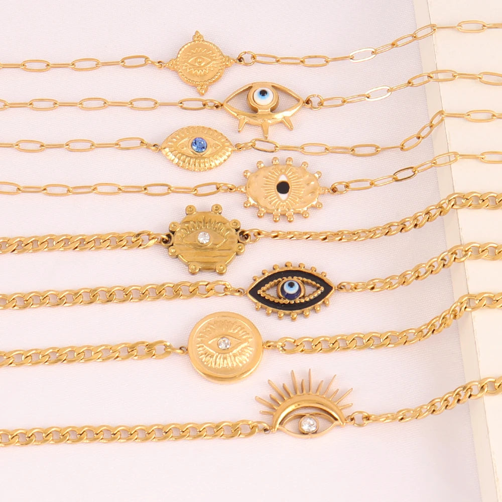Evil Eyes Chain Bracelet For Women Fashion Jewelry