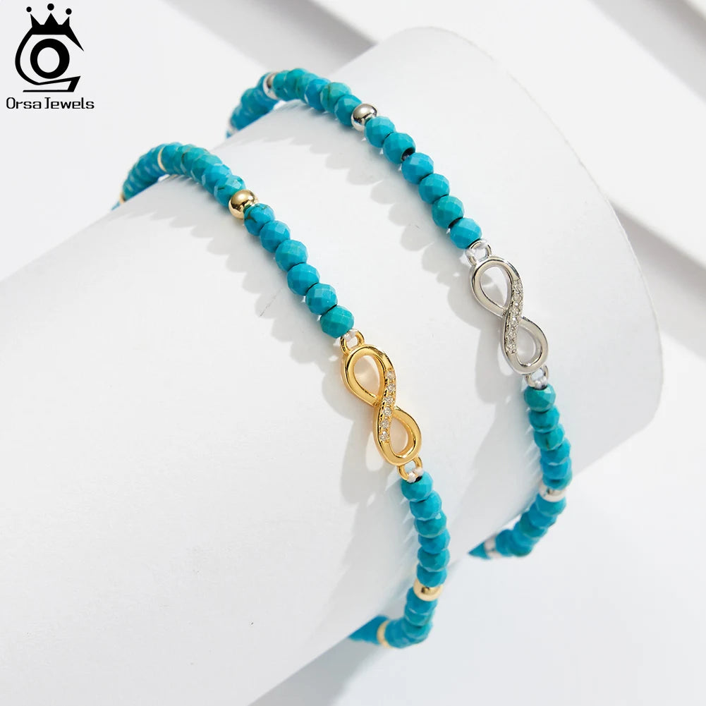 925 Sterling Silver Infinity Anklet for Women