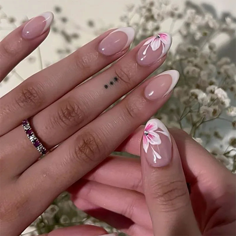 Nails Almond Shaped Press on Nails - 24pcs