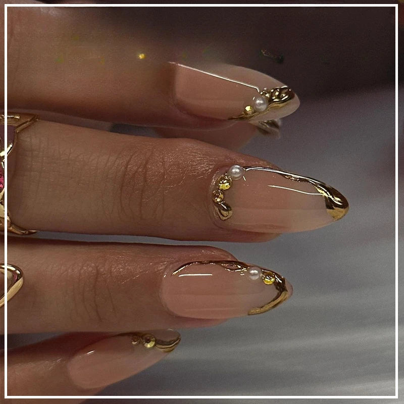 Cat Eye French Sheer Manicure Tip Art 3D Acrylic Nails