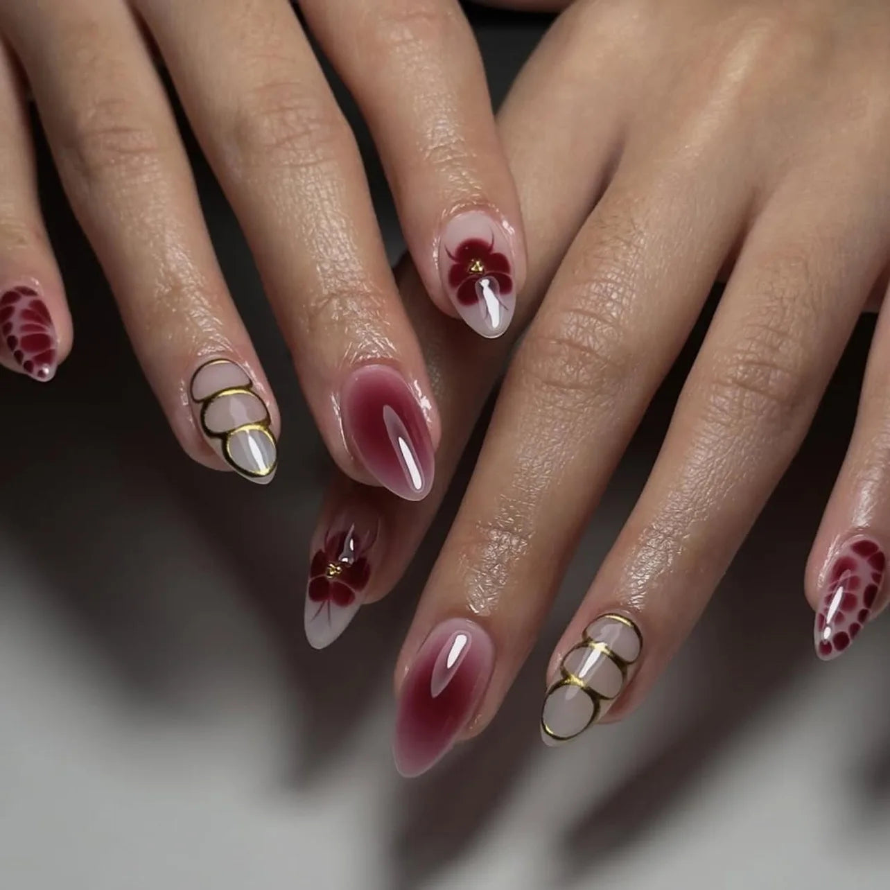 Nails Almond Shaped Press on Nails - 24pcs