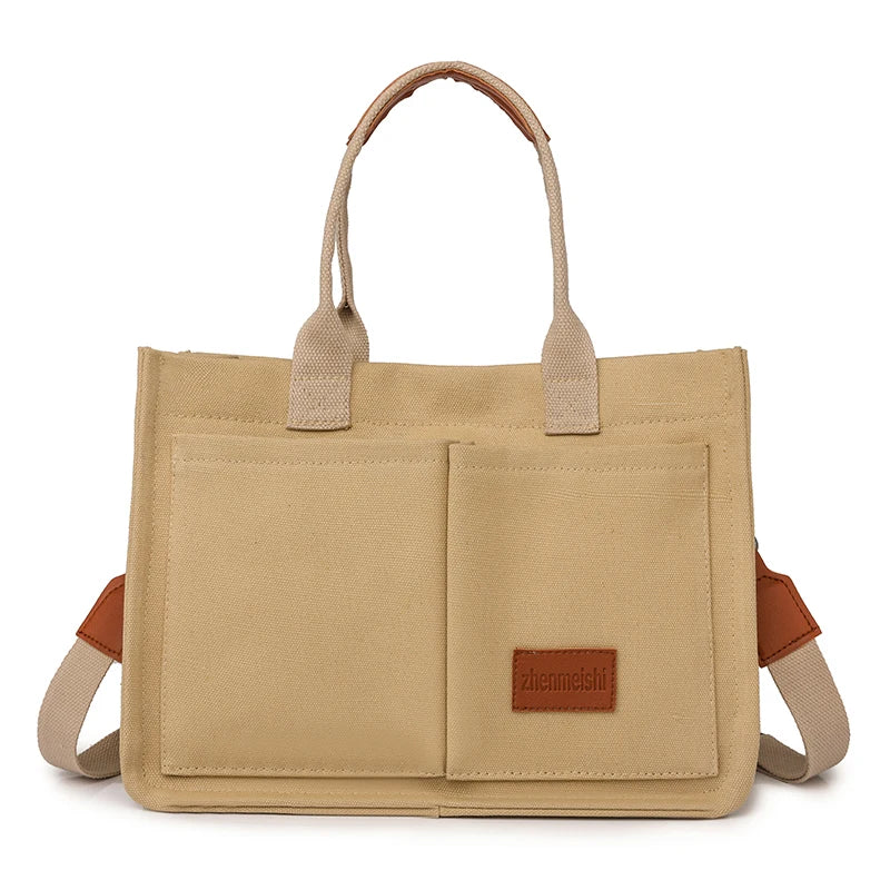 Tote Bag Multiple Outer Pocket Women&