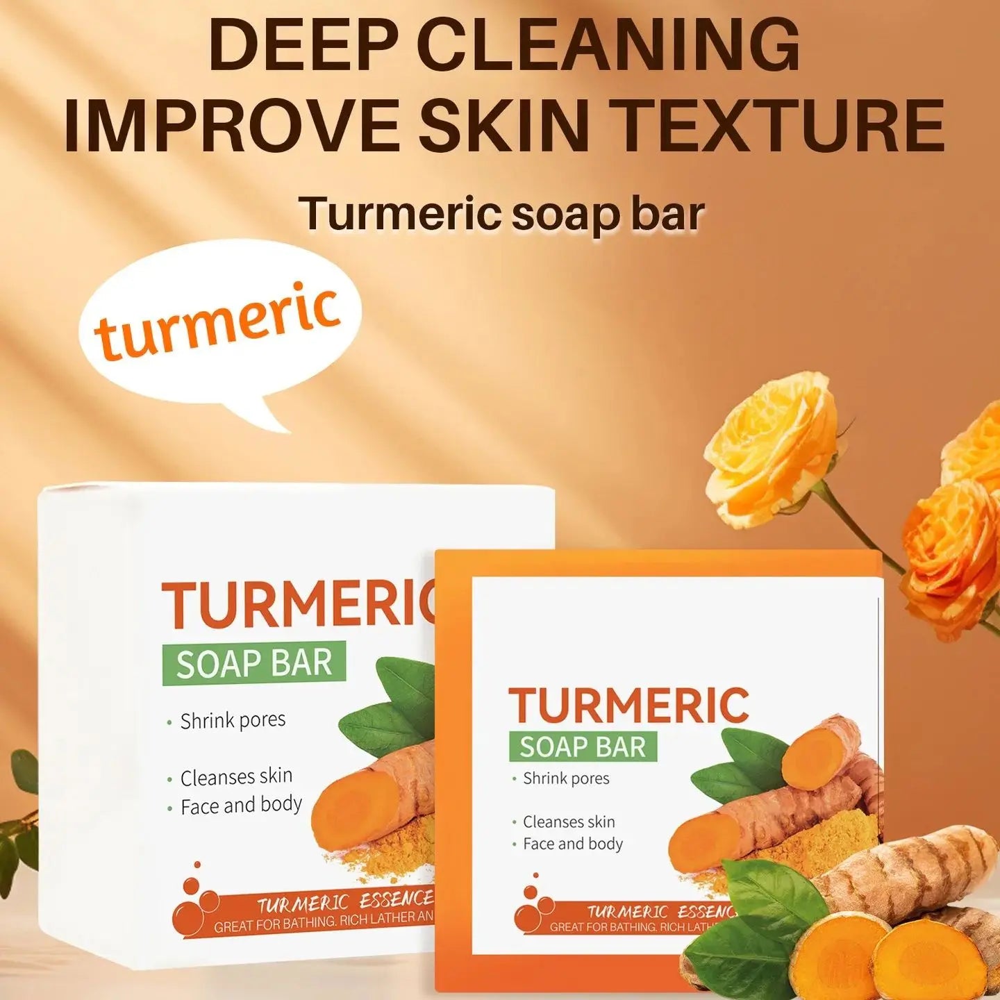 Handmade Turmeric Soap Body Cleansers - Brightening Face Soap