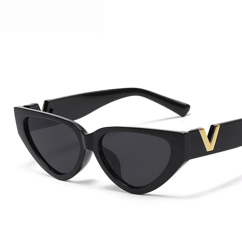 Glamour Women Brand Sunglasses Fashion V Designer Glasses Cat Eye Stylish