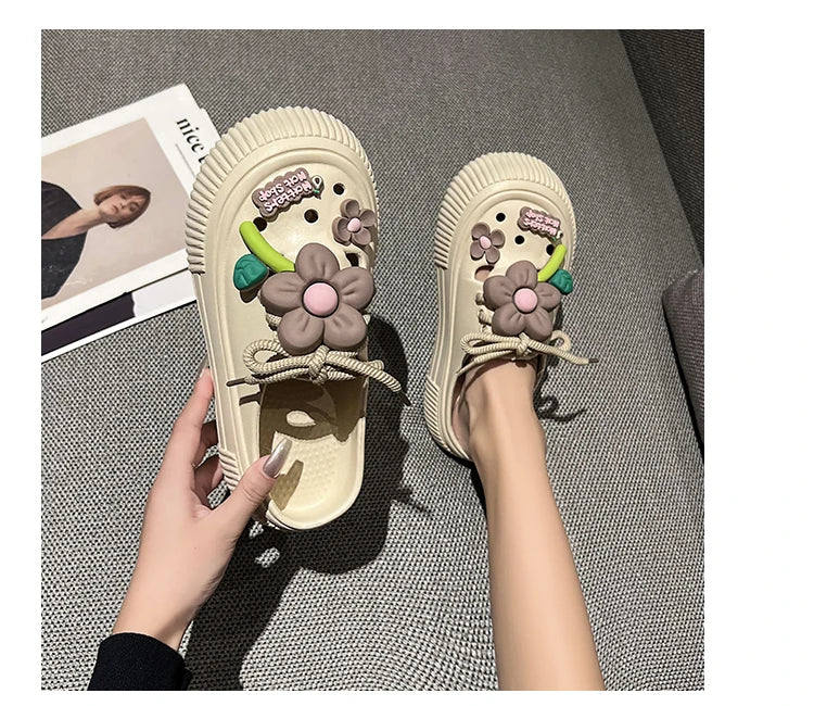 Women Slippers Cute Decoration Platform Sandals