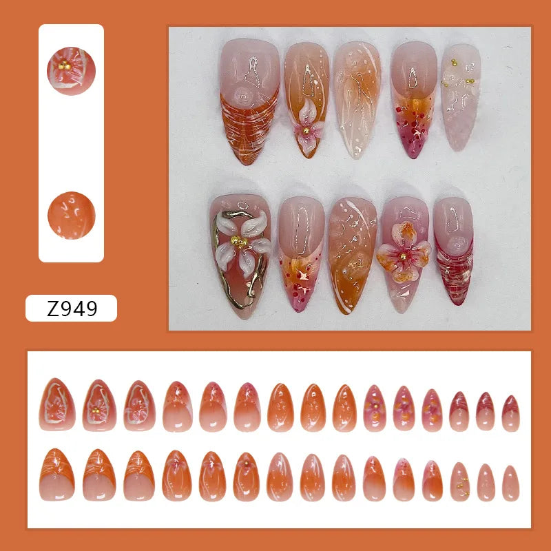 Nails Almond Shaped Press on Nails - 24pcs