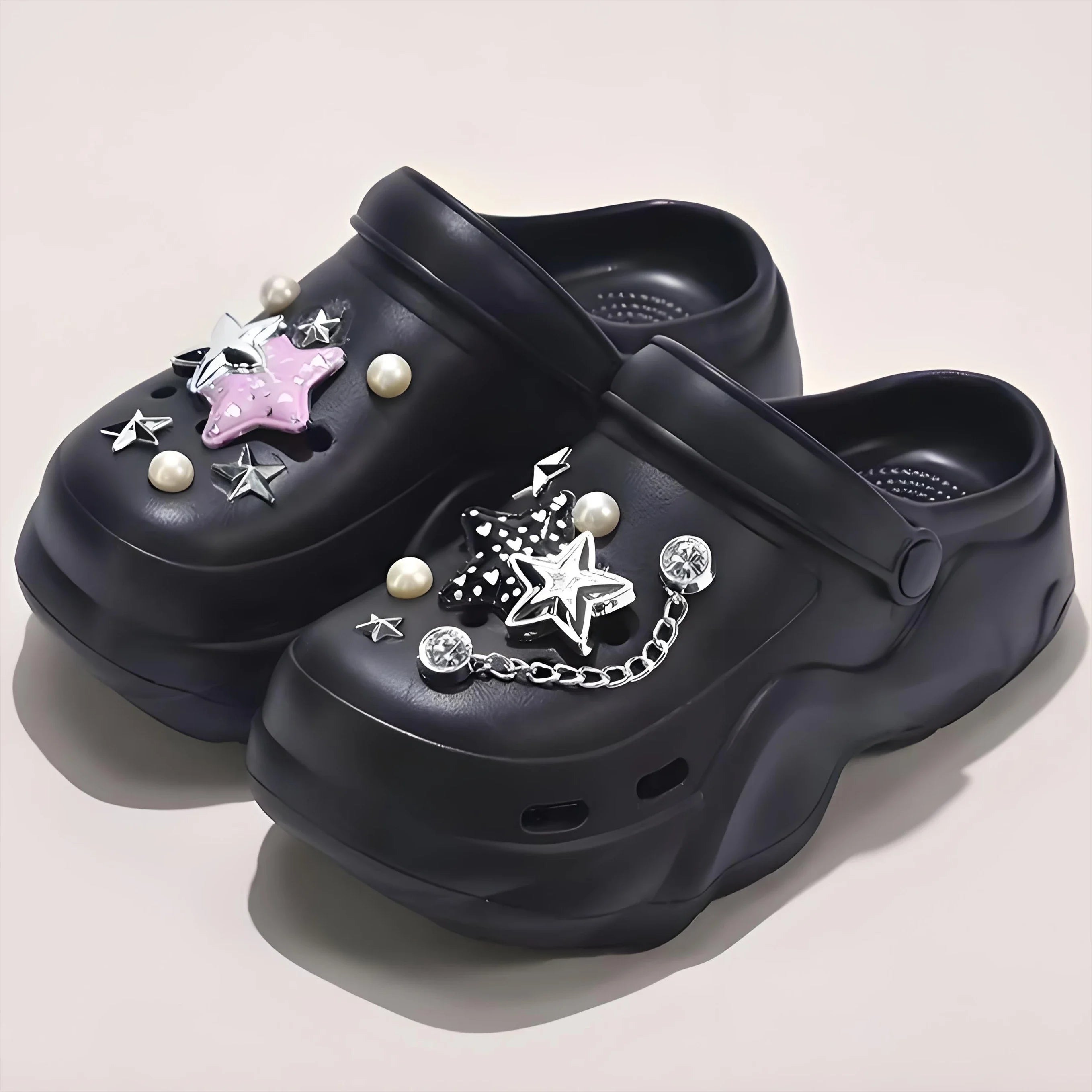 Fashion Bow Decor CROCS Sandals