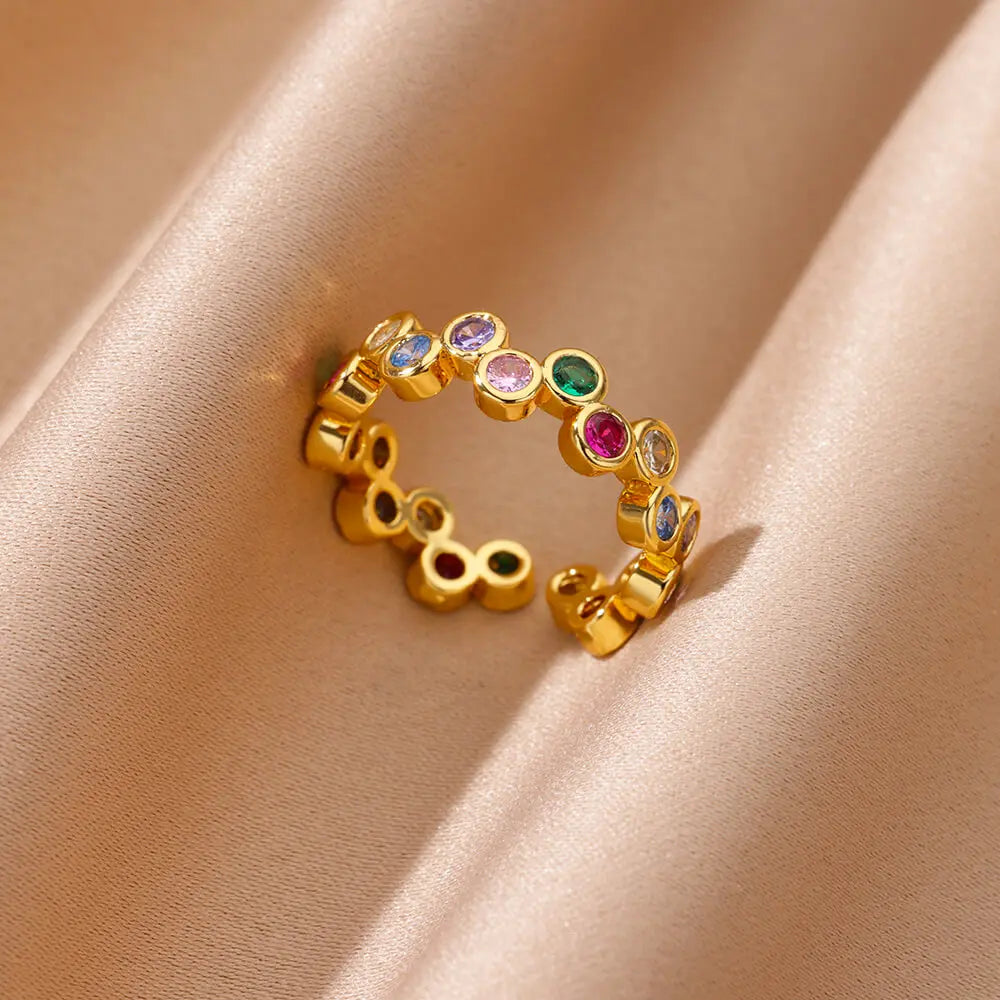 Rings For Women Stainless Steel Gold Aesthetic Jewlery