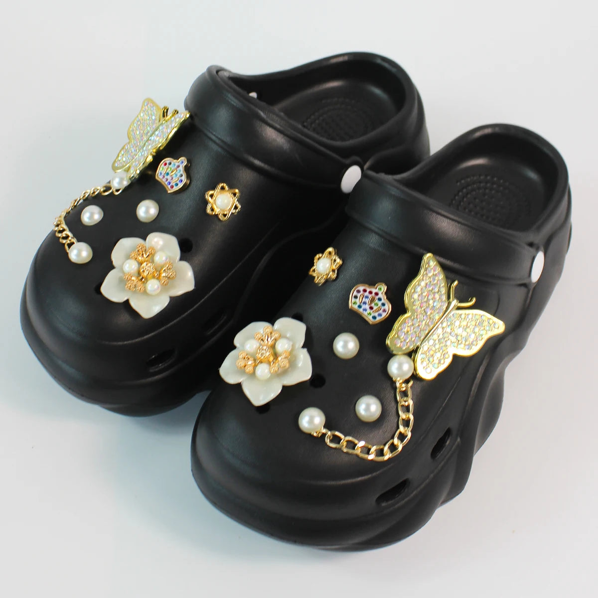 Fashion Bow Decor CROCS Sandals