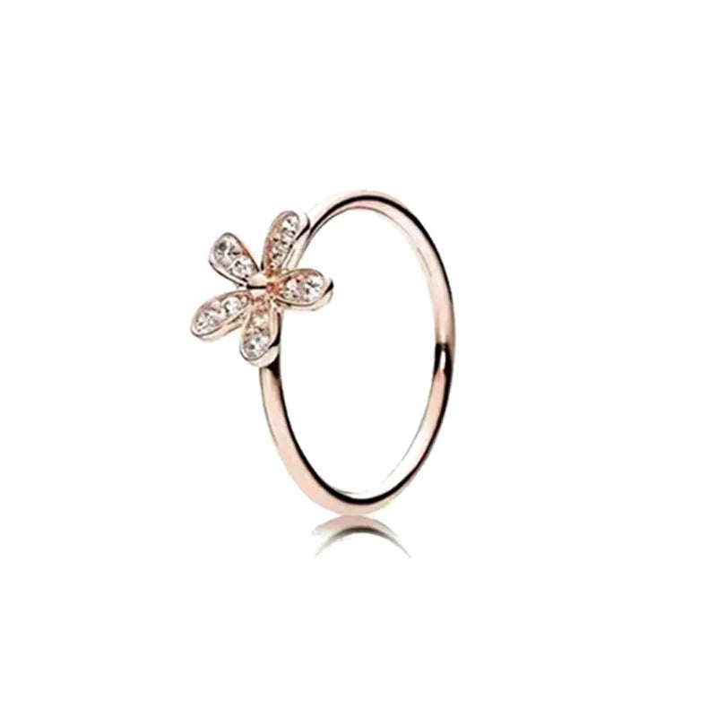 Exquisite 925 sterling silver rose gold women&