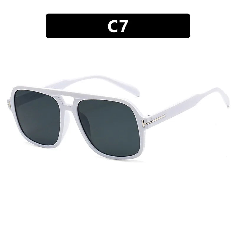Sunglasses Women Brand Designer Vintage Square - Female Big Frame.