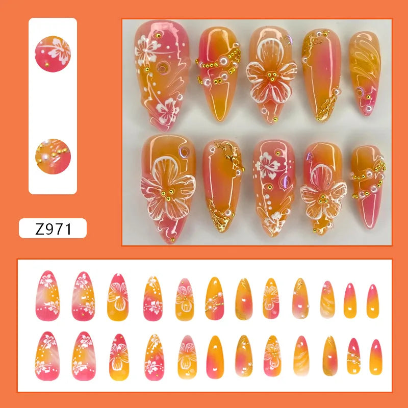 Nails Almond Shaped Press on Nails - 24pcs