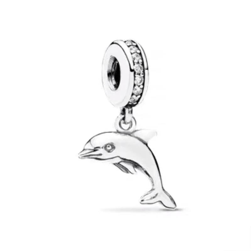 Blue Marine Organism Series Charm Jewelry Fit Original 925 Sterling Silver