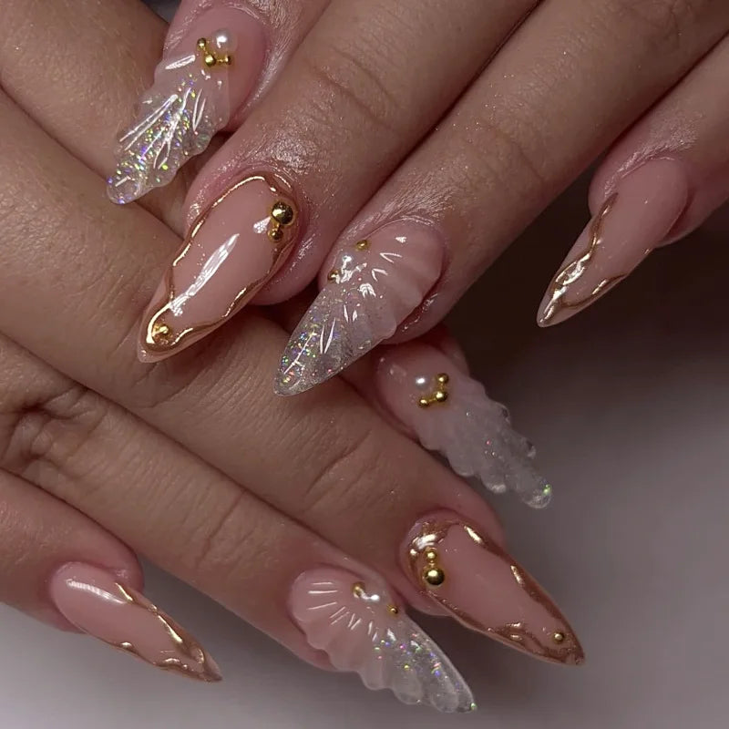 Nails Almond Shaped Press on Nails - 24pcs