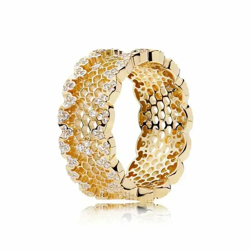 Exquisite Gold 925 Sterling Silver Ring Exquisite Charm