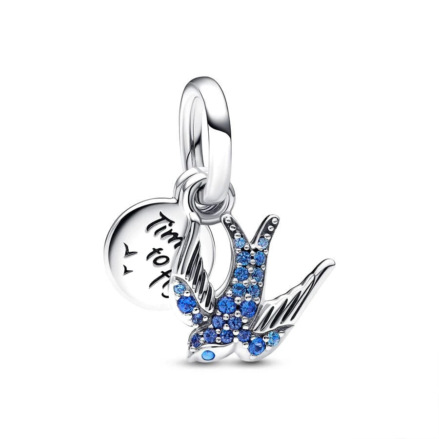 Blue Marine Organism Series Charm Jewelry Fit Original 925 Sterling Silver
