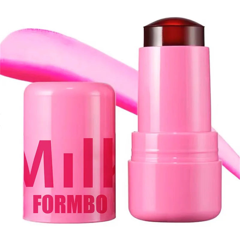 Jelly Lipstick, Moisturized Blusher Rouge Cream Shimmer Powder Blusher