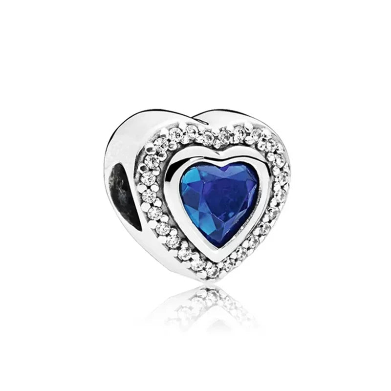 Blue Marine Organism Series Charm Jewelry Fit Original 925 Sterling Silver