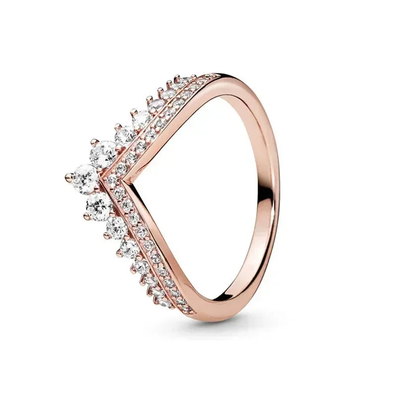Exquisite 925 sterling silver rose gold women&
