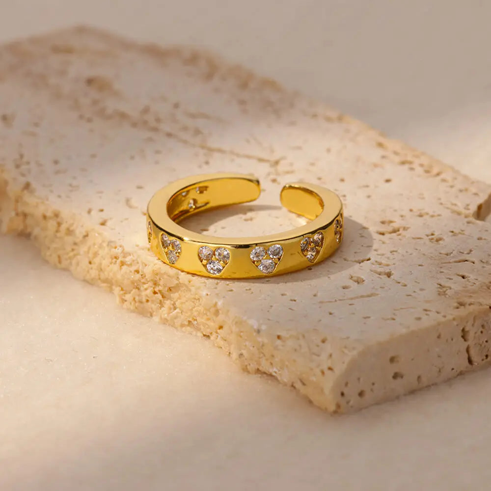 Rings For Women Stainless Steel Gold Aesthetic Jewlery