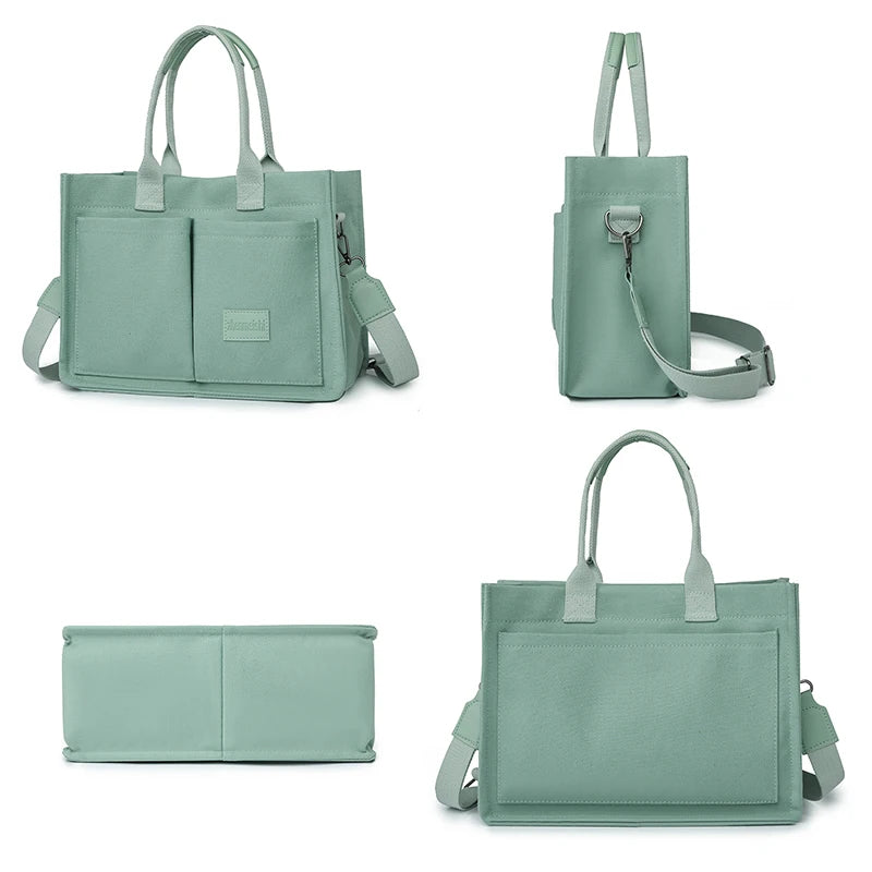 Tote Bag Multiple Outer Pocket Women&