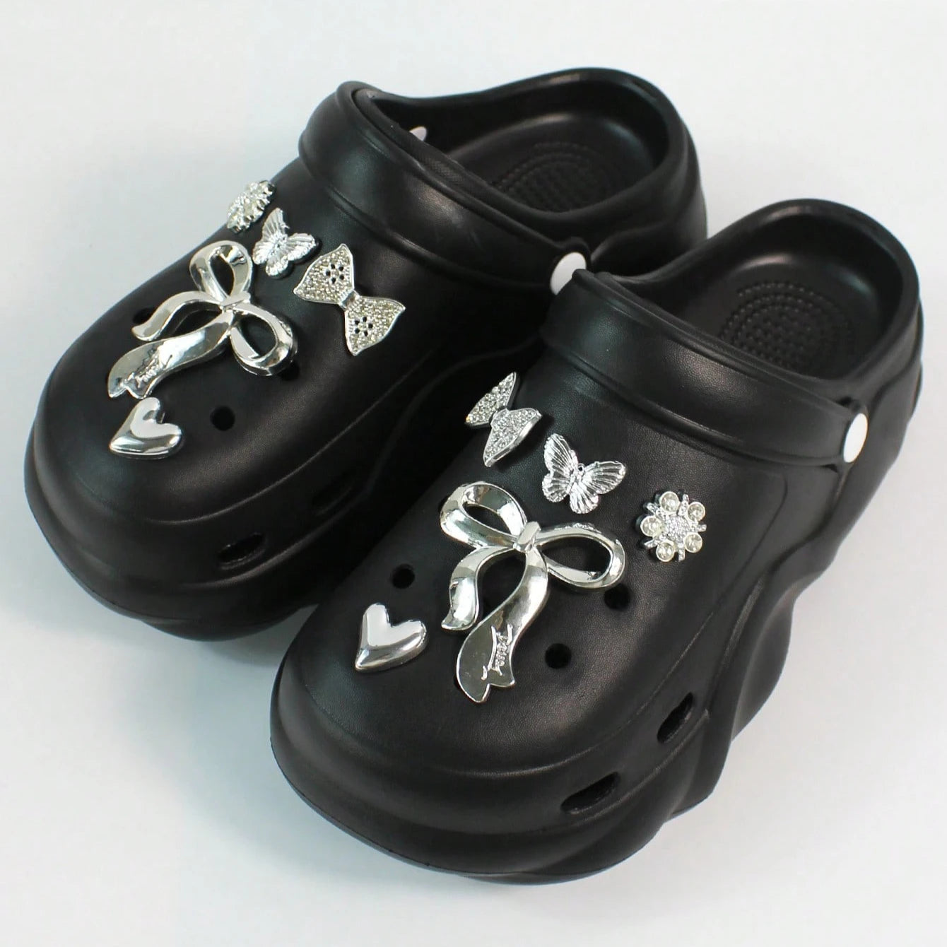 Fashion Bow Decor CROCS Sandals