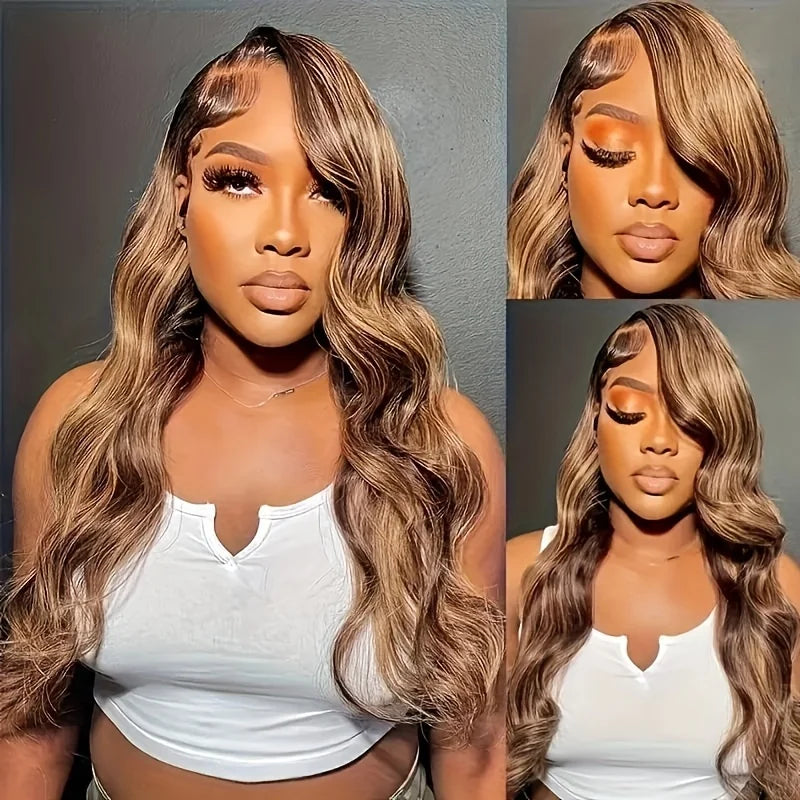Honey Blonde lace front wig human hair