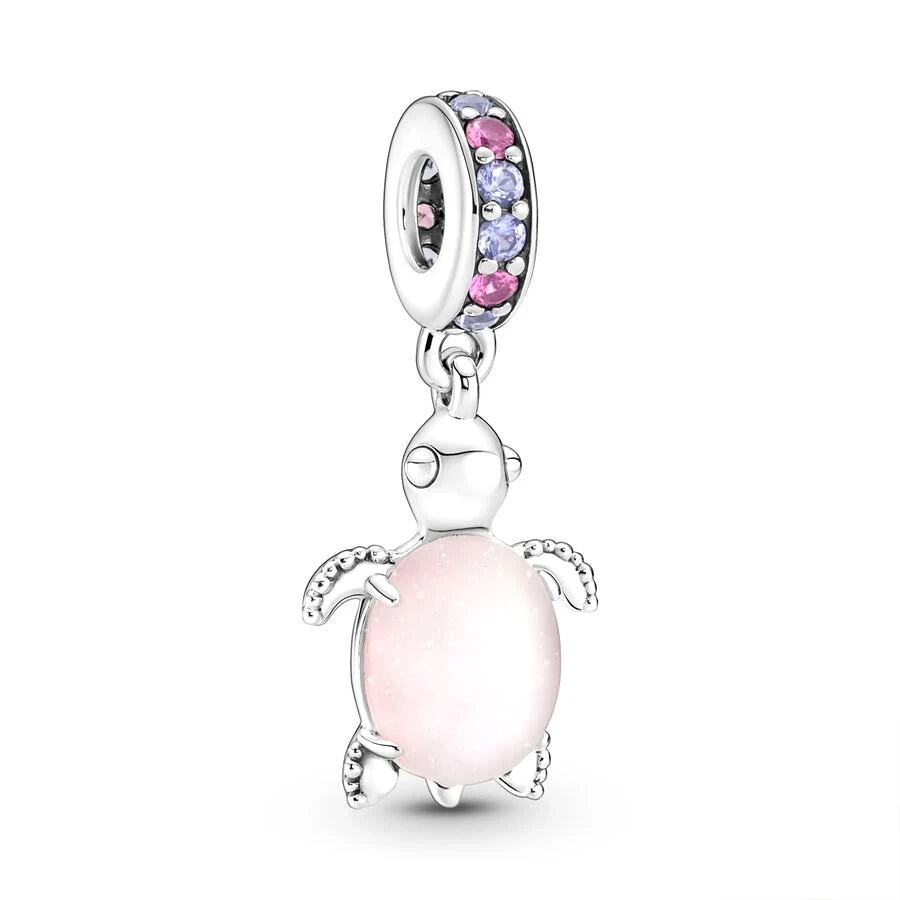 Blue Marine Organism Series Charm Jewelry Fit Original 925 Sterling Silver