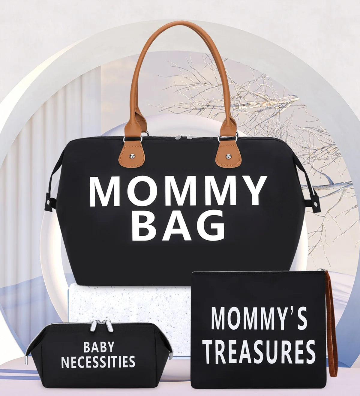 3pcs Set Maternity Shoulder Bag Organizer with Large Capacity