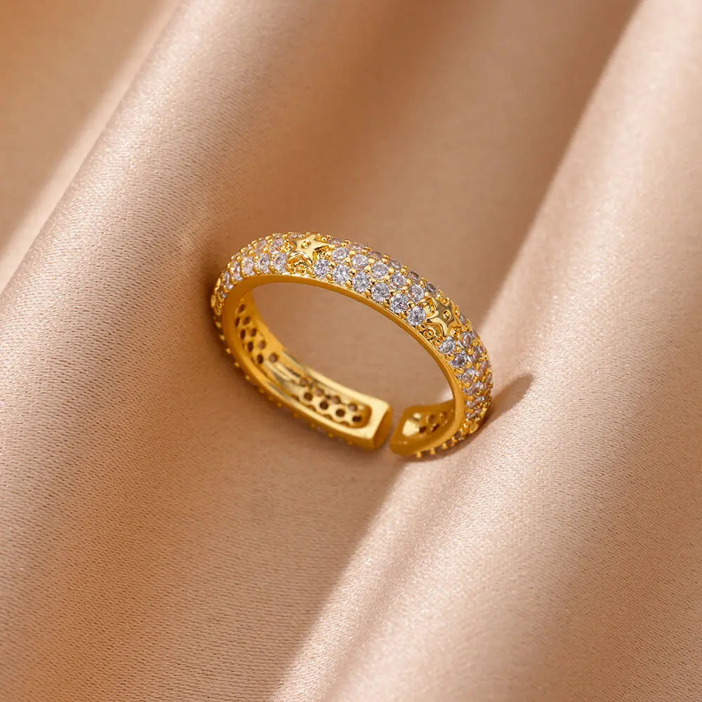 Rings For Women Stainless Steel Gold Aesthetic Jewlery