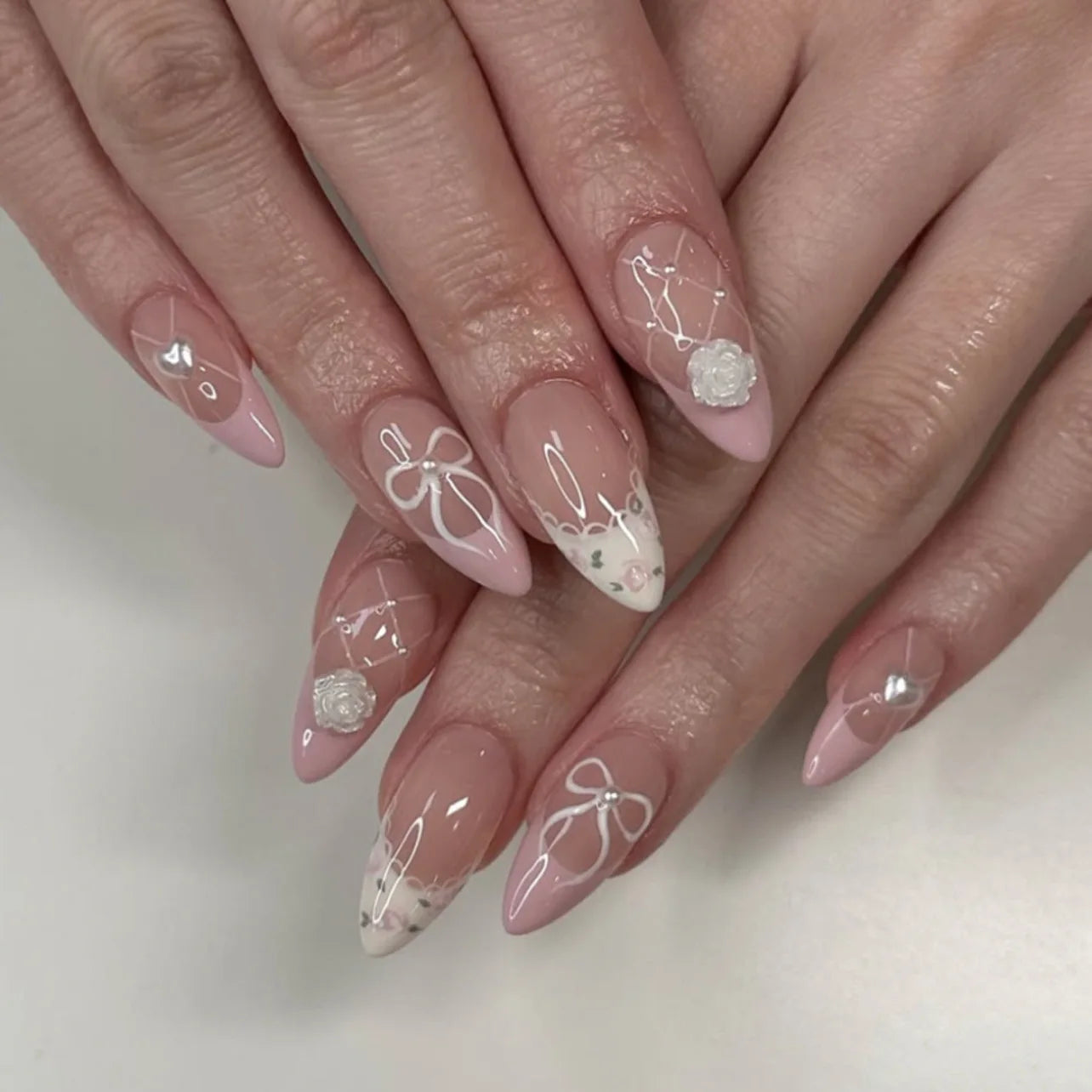 Nails Almond Shaped Press on Nails - 24pcs