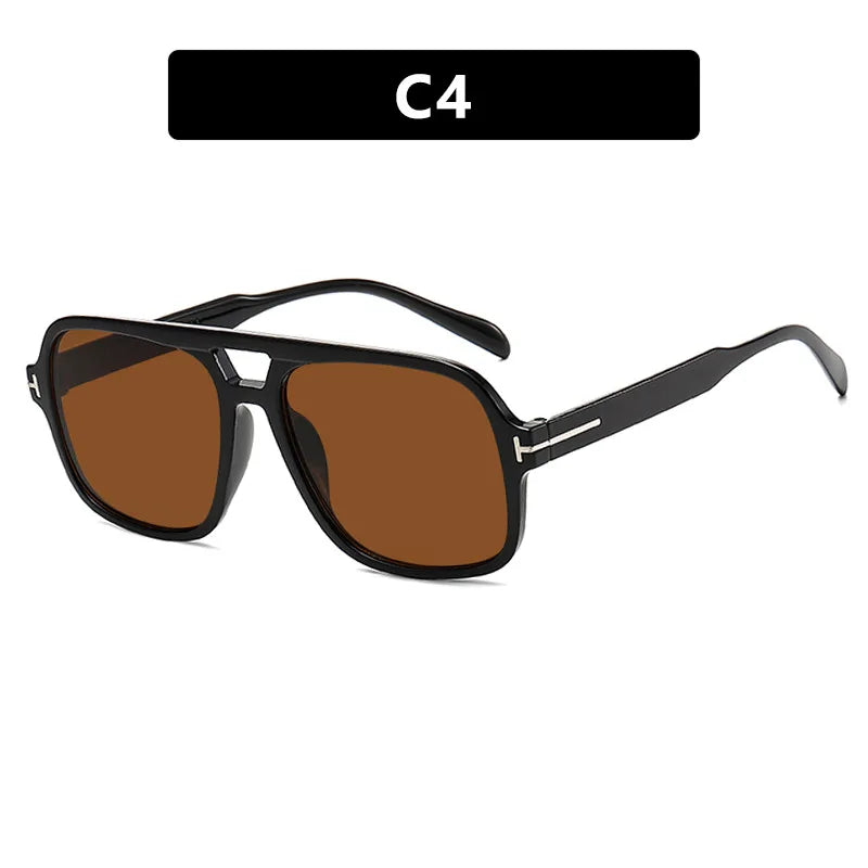 Sunglasses Women Brand Designer Vintage Square - Female Big Frame.