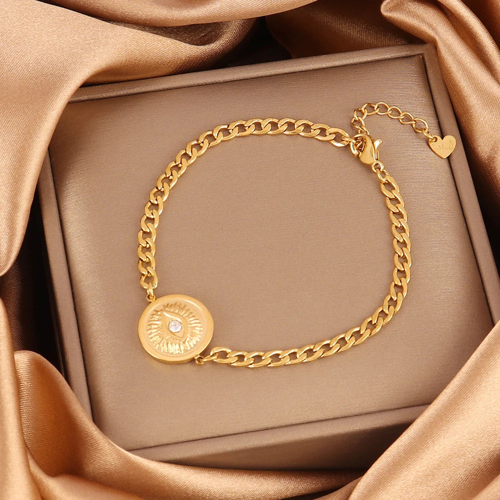 Evil Eyes Chain Bracelet For Women Fashion Jewelry