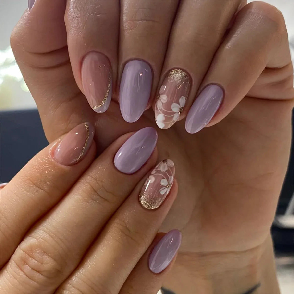 Nails Almond Shaped Press on Nails - 24pcs