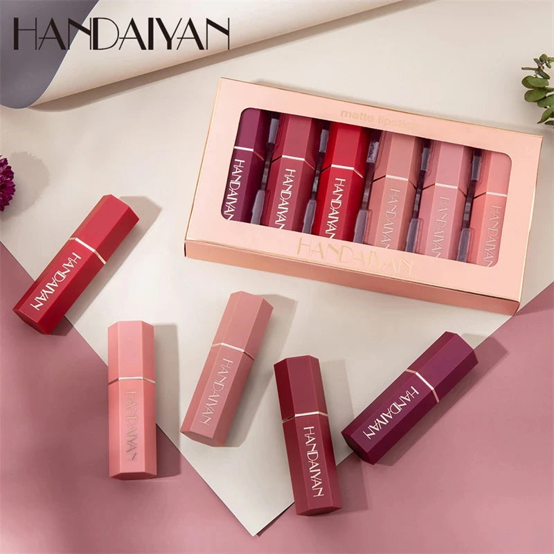 Velvet Matte Lipstick Kit Lips Makeup, Lip Balm Cream Pigment