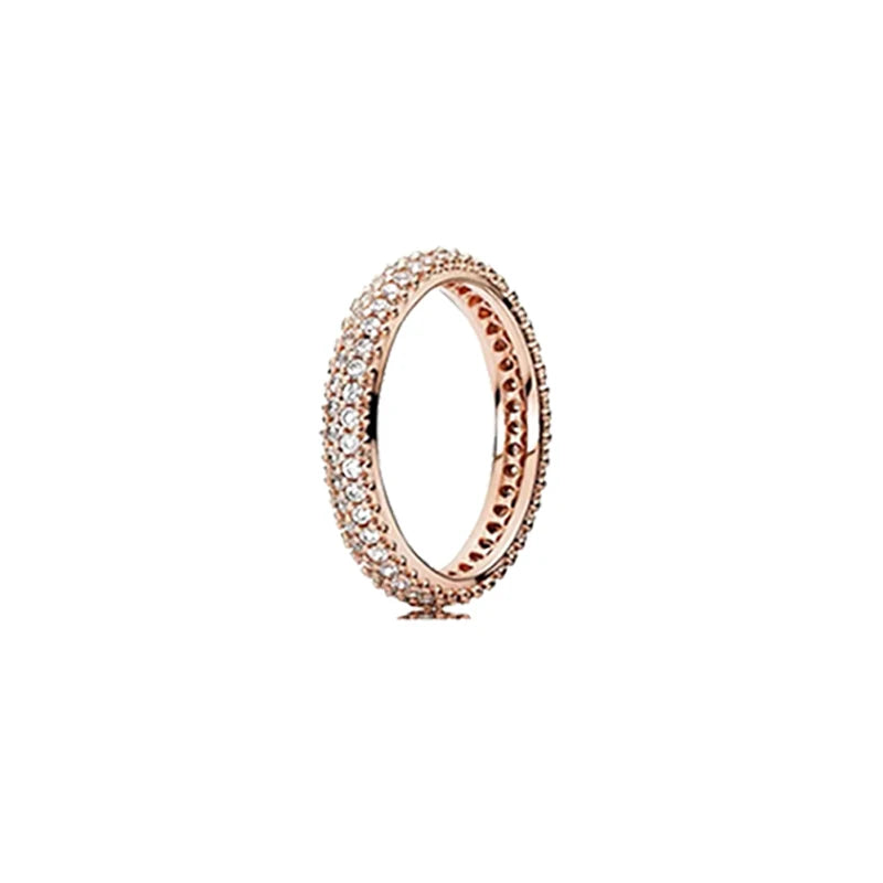 Exquisite 925 sterling silver rose gold women&