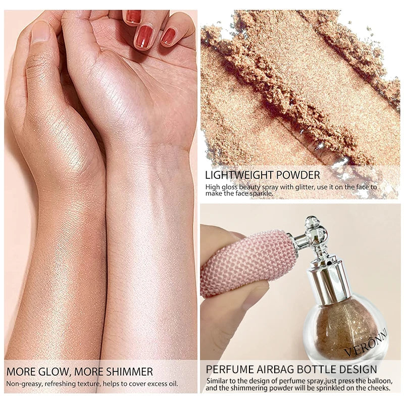 High Gloss Body Diamond Shimmering Spray Powder Highlight