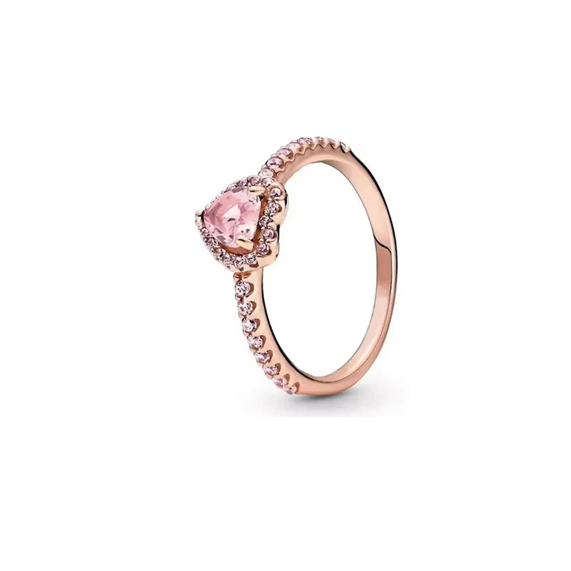 Exquisite 925 sterling silver rose gold women&