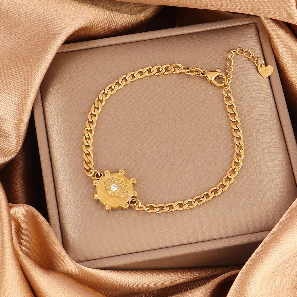 Evil Eyes Chain Bracelet For Women Fashion Jewelry