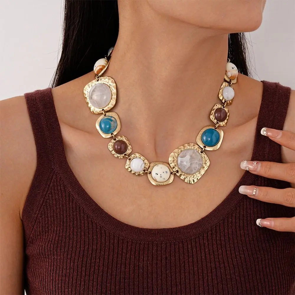Vintage Retro Necklace Earring Fashion Jewelry