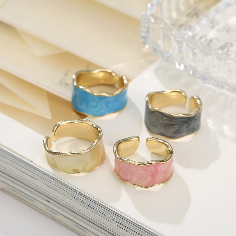 Irregular Shape Rings for Women Gold