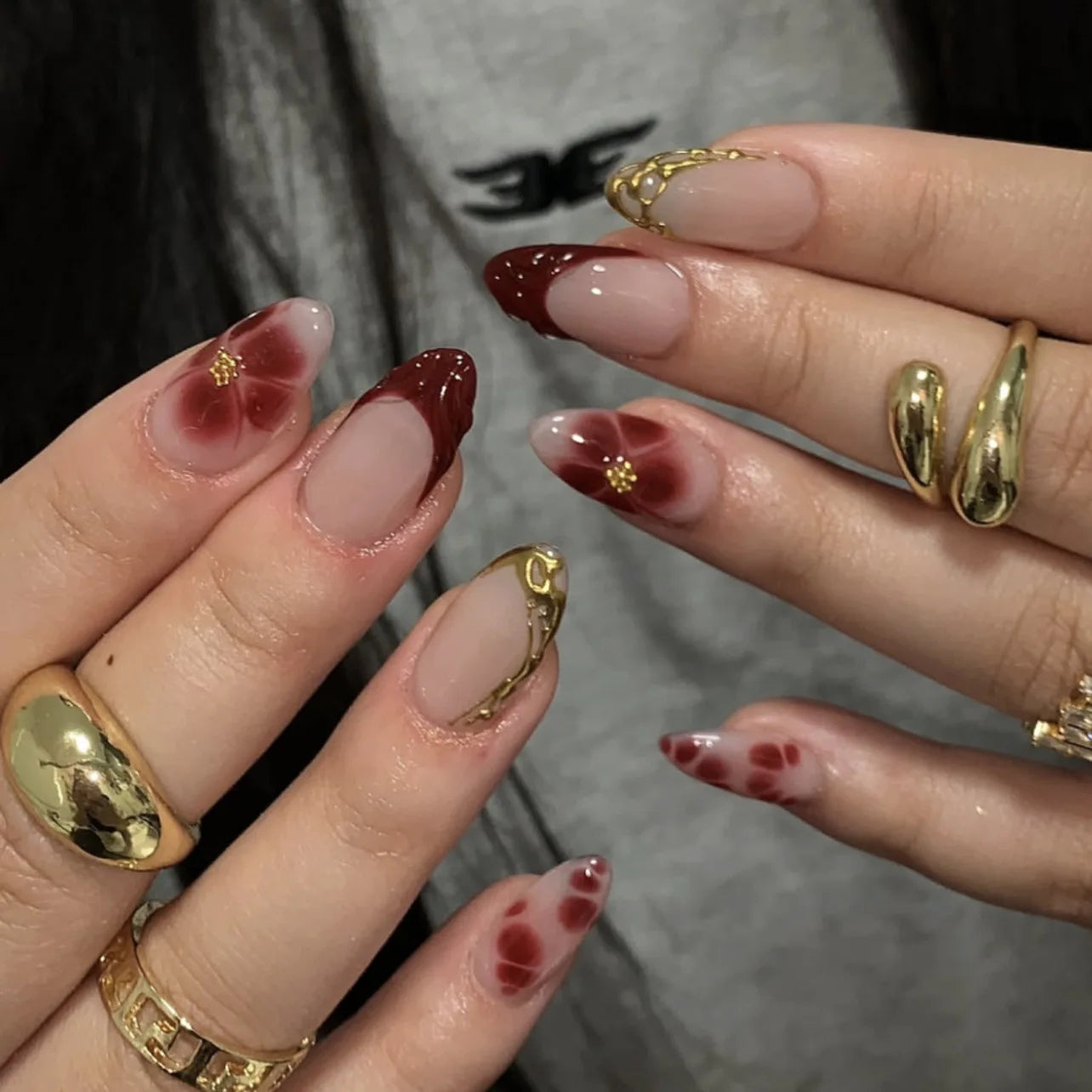 Nails Almond Shaped Press on Nails - 24pcs