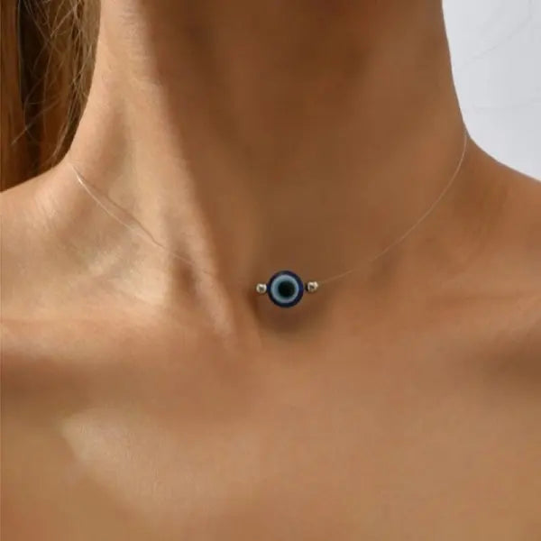 Boho Crystal Evil Eye Pendant Necklace For Women