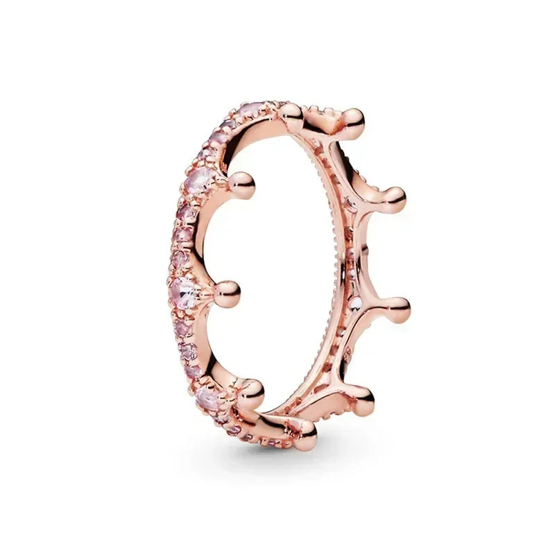 Exquisite 925 sterling silver rose gold women&