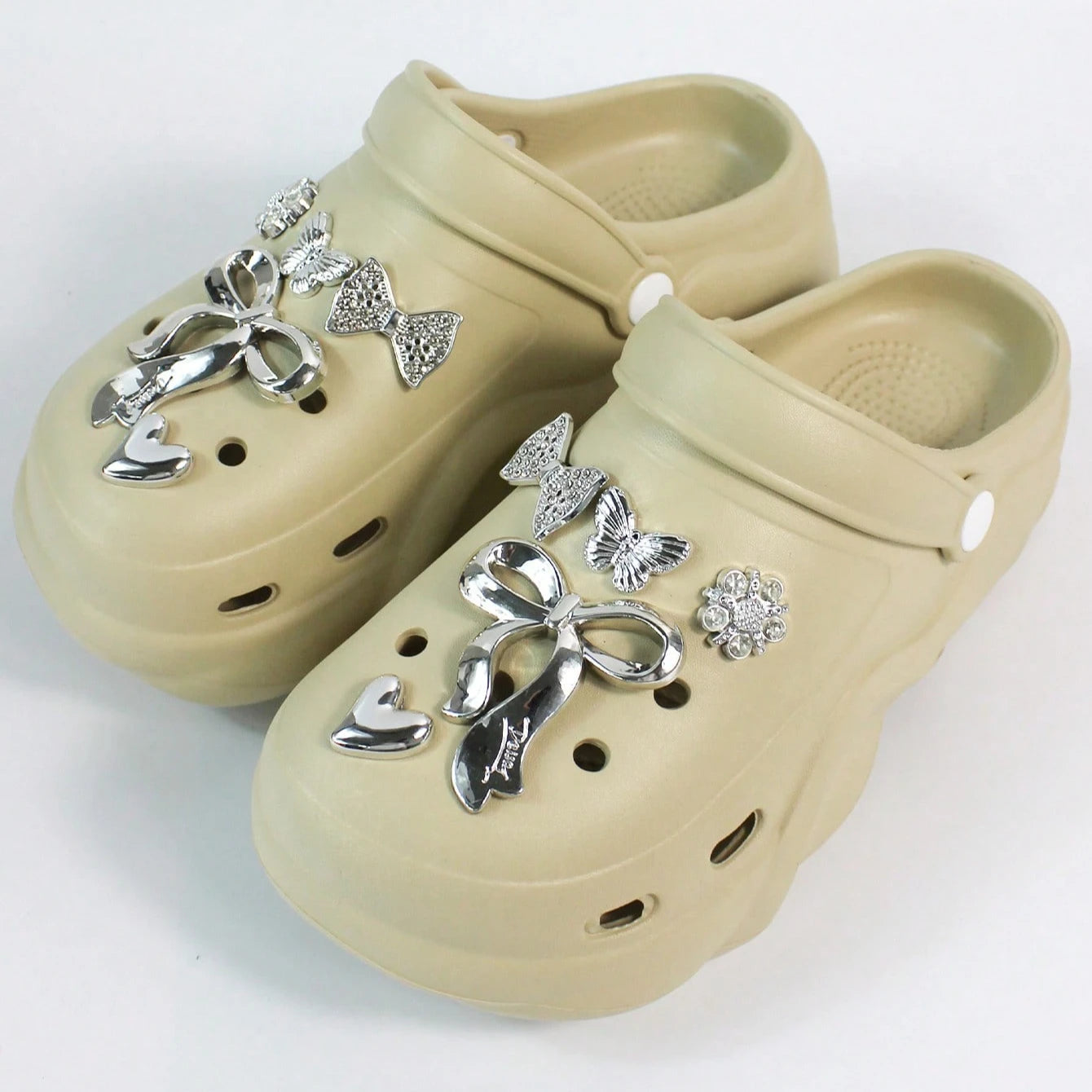 Fashion Bow Decor CROCS Sandals
