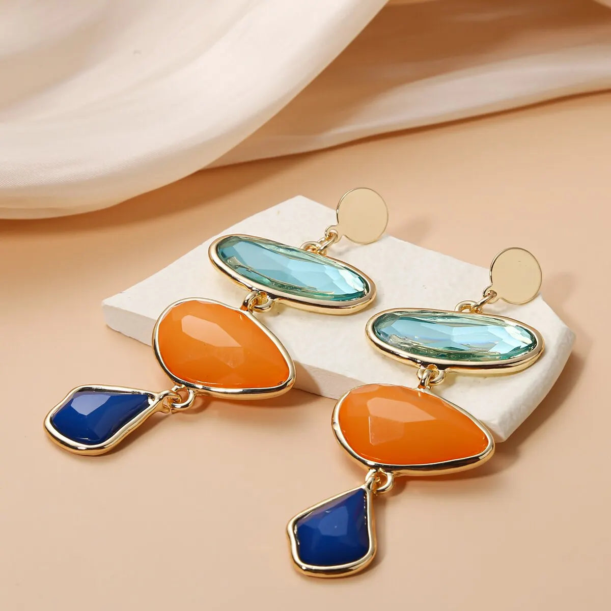 Boho Elegant Geometric Crystal Drop